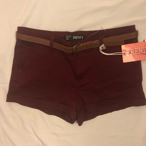 Frenzy Burgundy Shorts